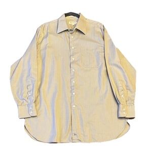 John W. Nordstrom Vintage tan 100% cotton Long-Sleeve Dress Shirt 16 1/2 - 34